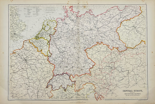 Antique Map - Walter Graham Blackie - Central Europe - The German Empire - G3