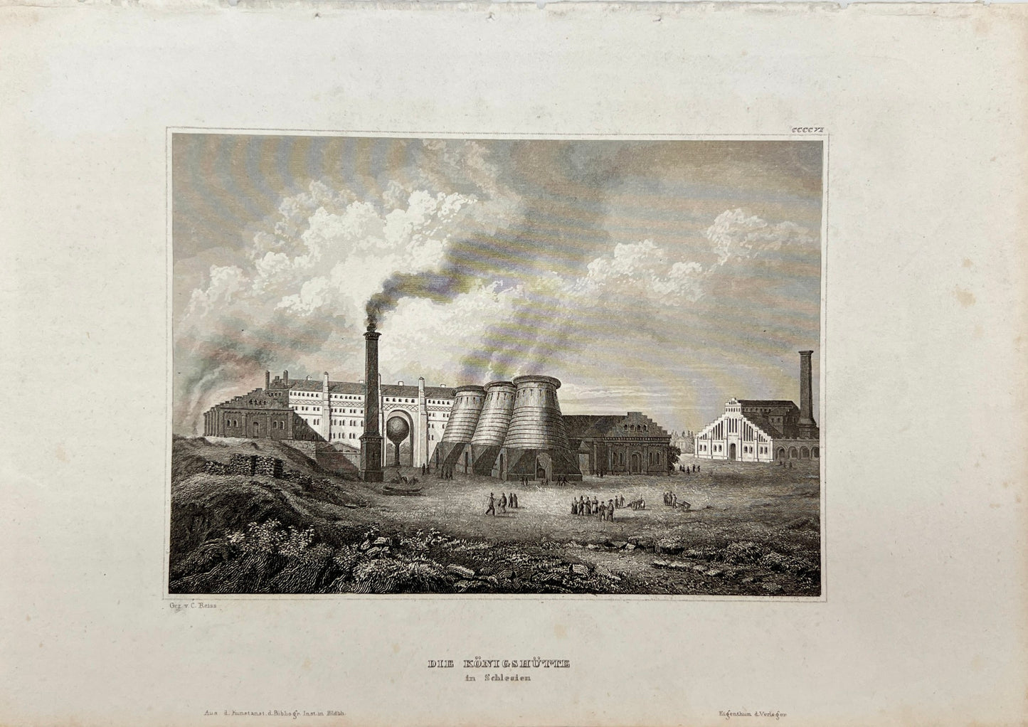 Original Antique Engraving - Karl Reiss - The King's Hut - German - E5