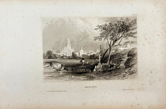 Original Antique Engraving - Karl Reiss - Mayland - Stahlstich - E5