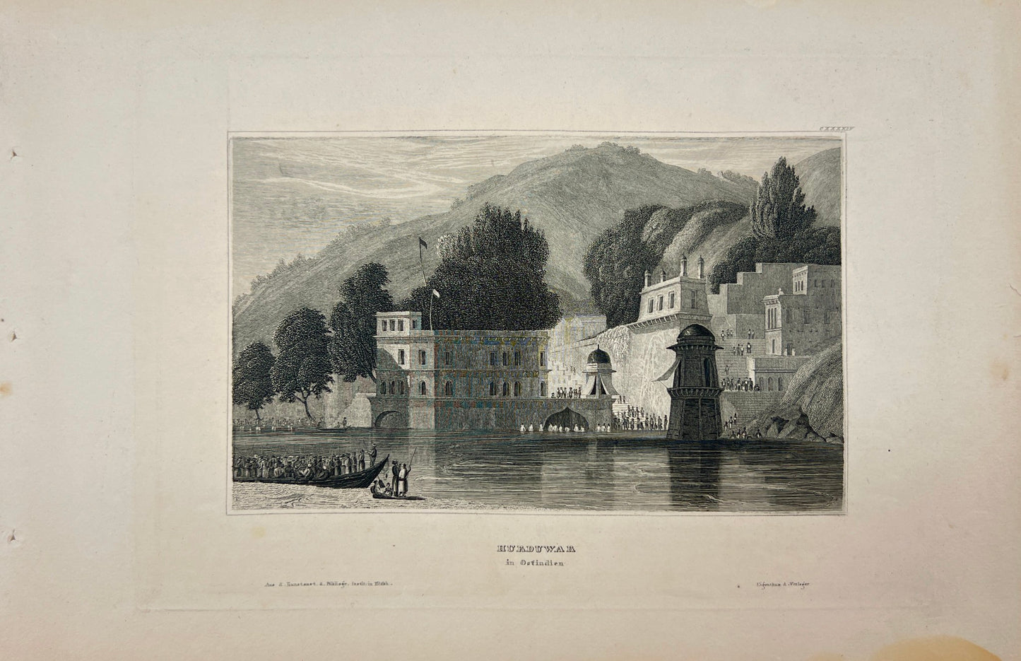 Original Antique Engraving - Karl Reiss - Hurdu Was in Eastern India - E5