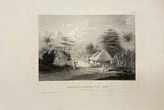 Antique Print - Karl Reiss - Zaragoza, Suburb of Leon - Central America - E5