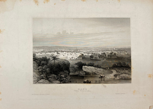 Original Antique Print - Karl Reiss - View of Kano (Sudan-Central Africa) - E5