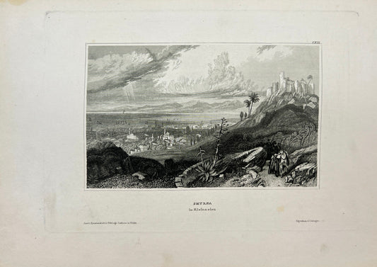 Original Antique Engraving - Karl Reiss - Smyrna in Asia Minor - E5