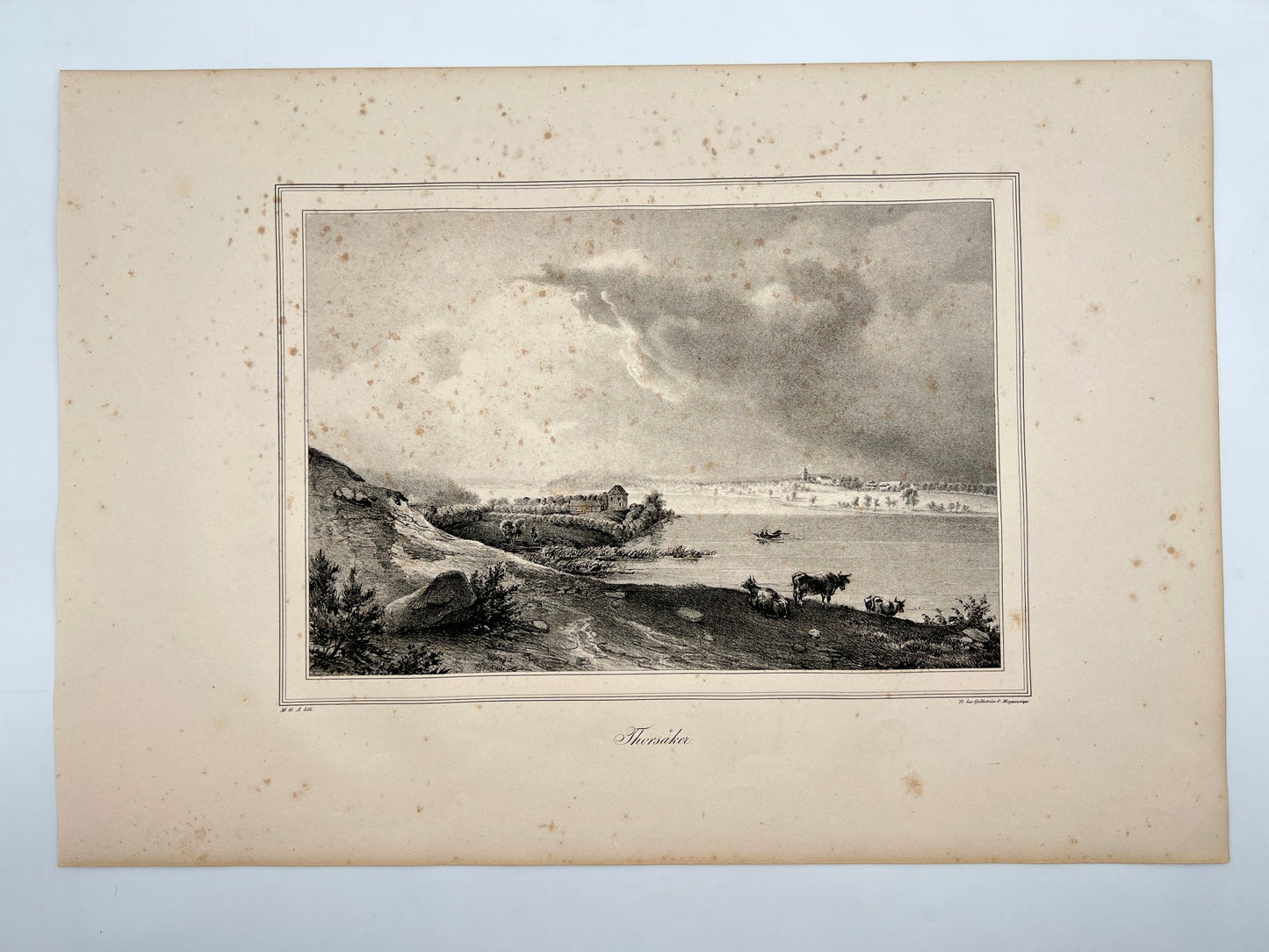 Original Antique Engraving - Ulrik Thersner - View of Torsaker in Sweden - E3
