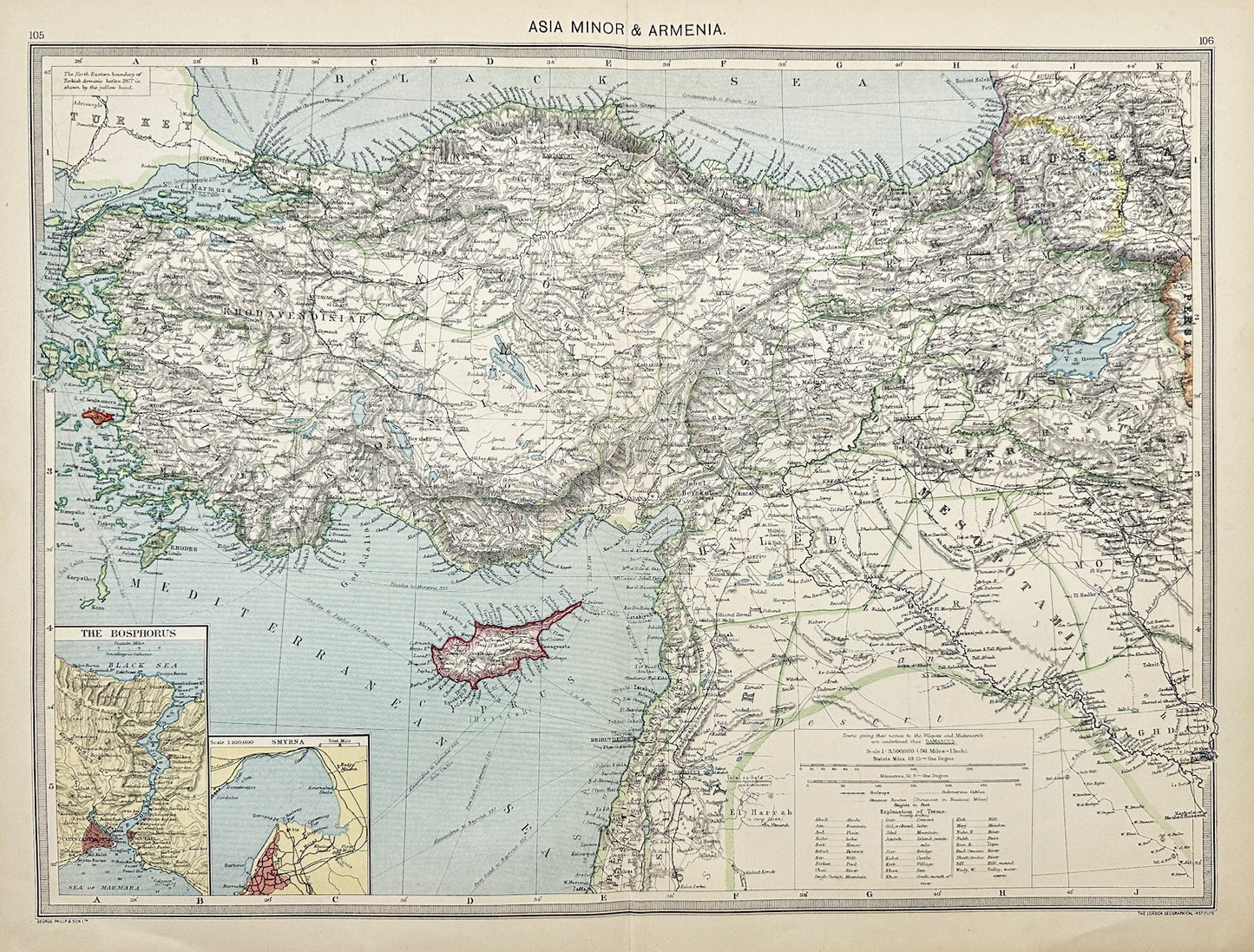 Original Antique Map - Alfred Harmsworth - Asia Minor and Armenia - Armenia - G3