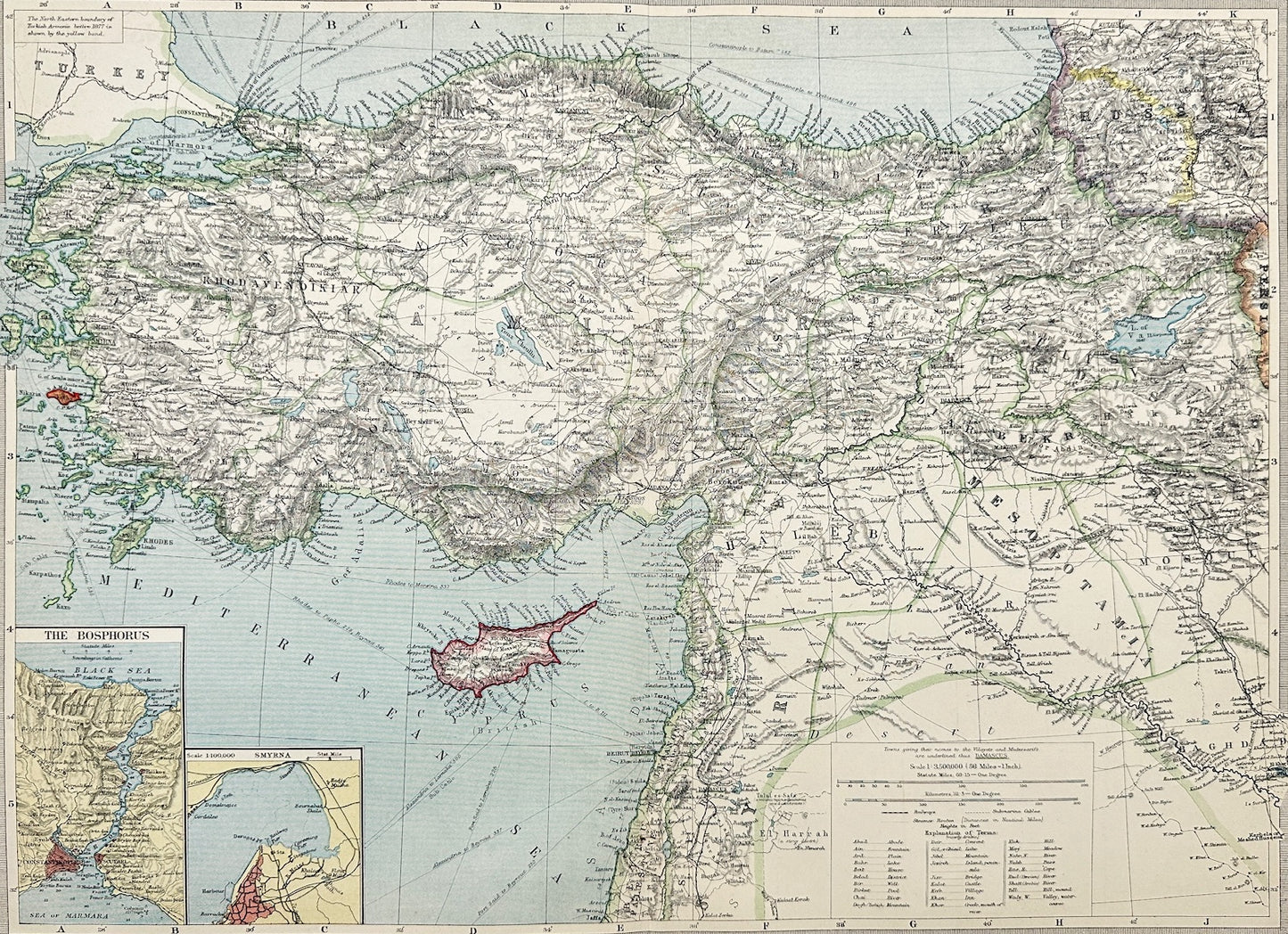 Original Antique Map - Alfred Harmsworth - Asia Minor and Armenia - Armenia - G3