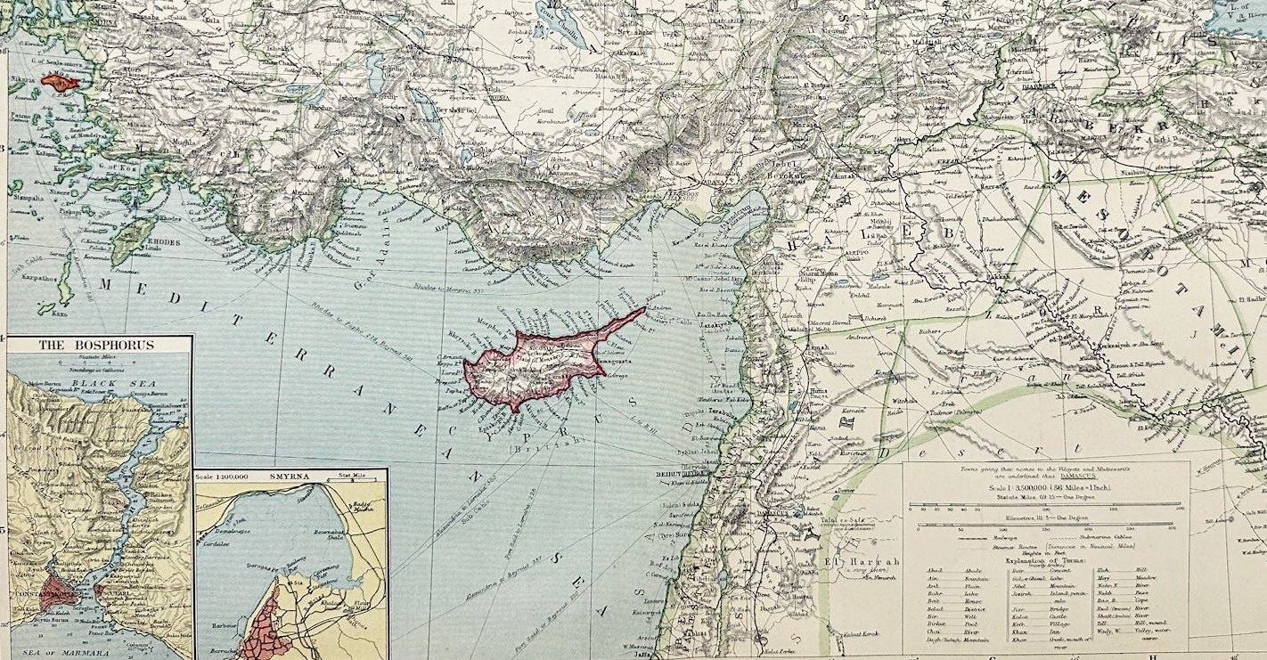 Original Antique Map - Alfred Harmsworth - Asia Minor and Armenia - Armenia - G3