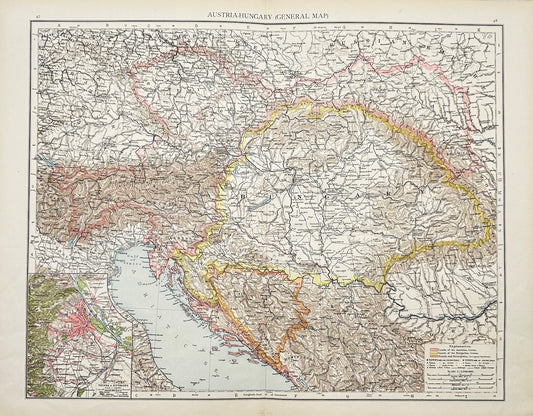 Original Antique Map - Richard Andree - Austria-Hungary General Map - G3