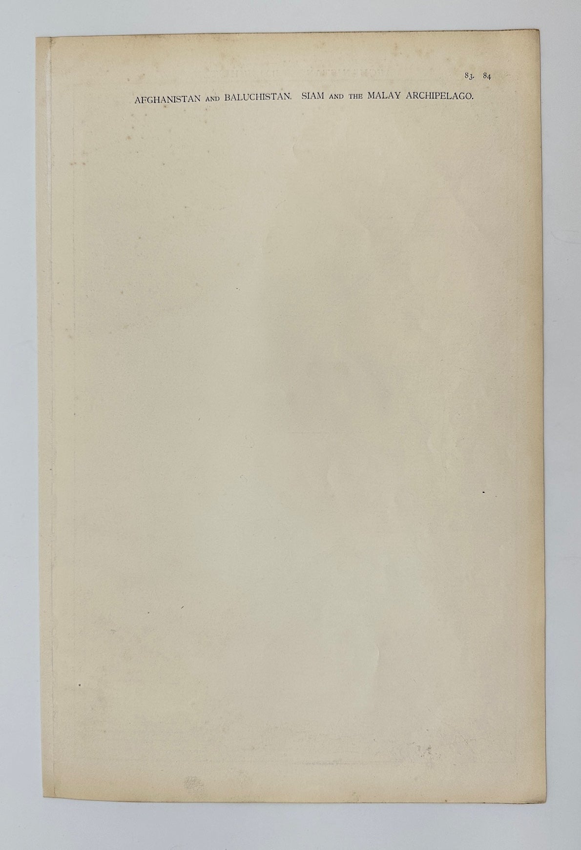 Original Antique Map - Richard Andree - Afghanistan and Baluchistan - G3