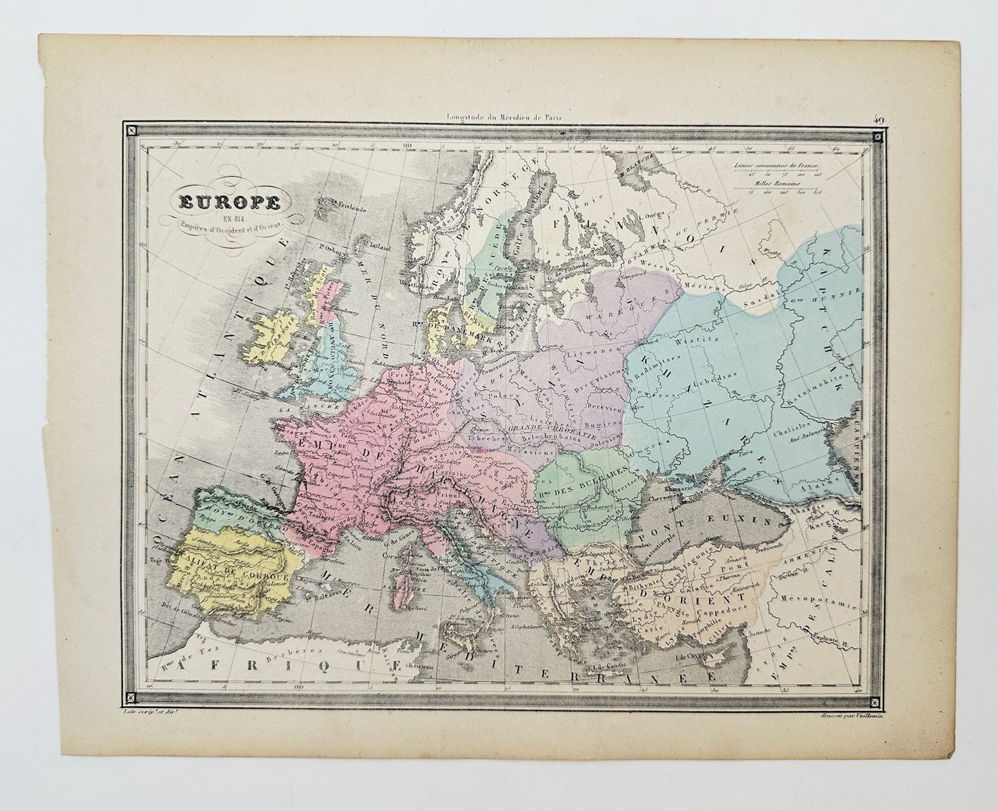 Original Antique Map - Felix Delamarche - Atlas of Europe - G3