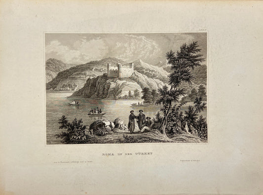 Original Antique Engraving - Karl Reiss - View of Roma in Turkey - E5