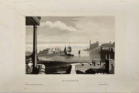 Antique Engraving - Carl Joseph Meyer - View of Bahia de Havana - Cuba - E5
