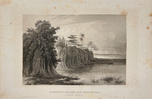 Antique Print - Meyer - Scenerie Ań Dem San Juan River - Central-America - E5