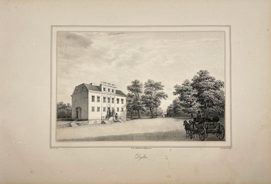 Antique Engraving - Ulrik Thersner - View of Jernkontoret in Sweden - E3