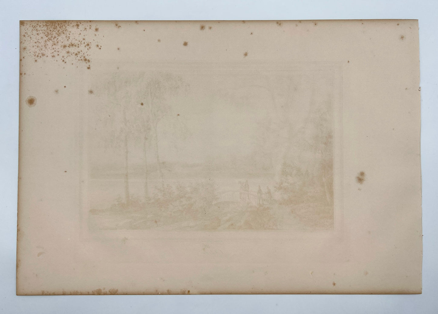 Antique Engraving - Ulrik Thersner - View of Ulvhalls Herrgard in Sweden - E3