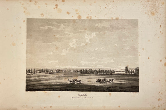 Original Antique Engraving - Ulrik Thersner - View of Osbyholm in Sweden - E3