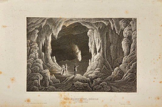 Original Antique Print - Carl Joseph Meyer - The Mammoth Cave in Kentucky - E5