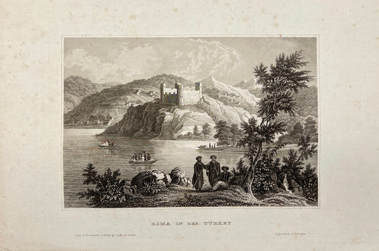 Original Antique Engraving - Carl Joseph Meyer - Roma in Turkey - E5
