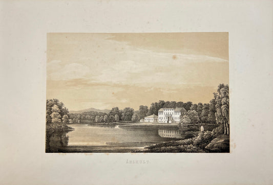 Antique Engraving - Ulrik Thersner - View of Alshult's Manor in Sweden - E3