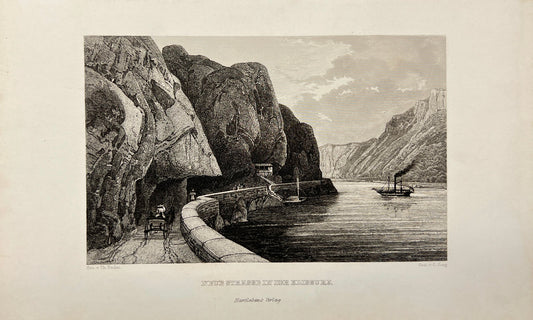 Antique Engraving - Verlag Hartleben - Nine Street in The Klissura - E5