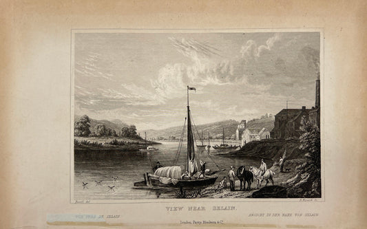 Antique Engraving - Black & Armstrong - View of Near Selain - Syria - E5