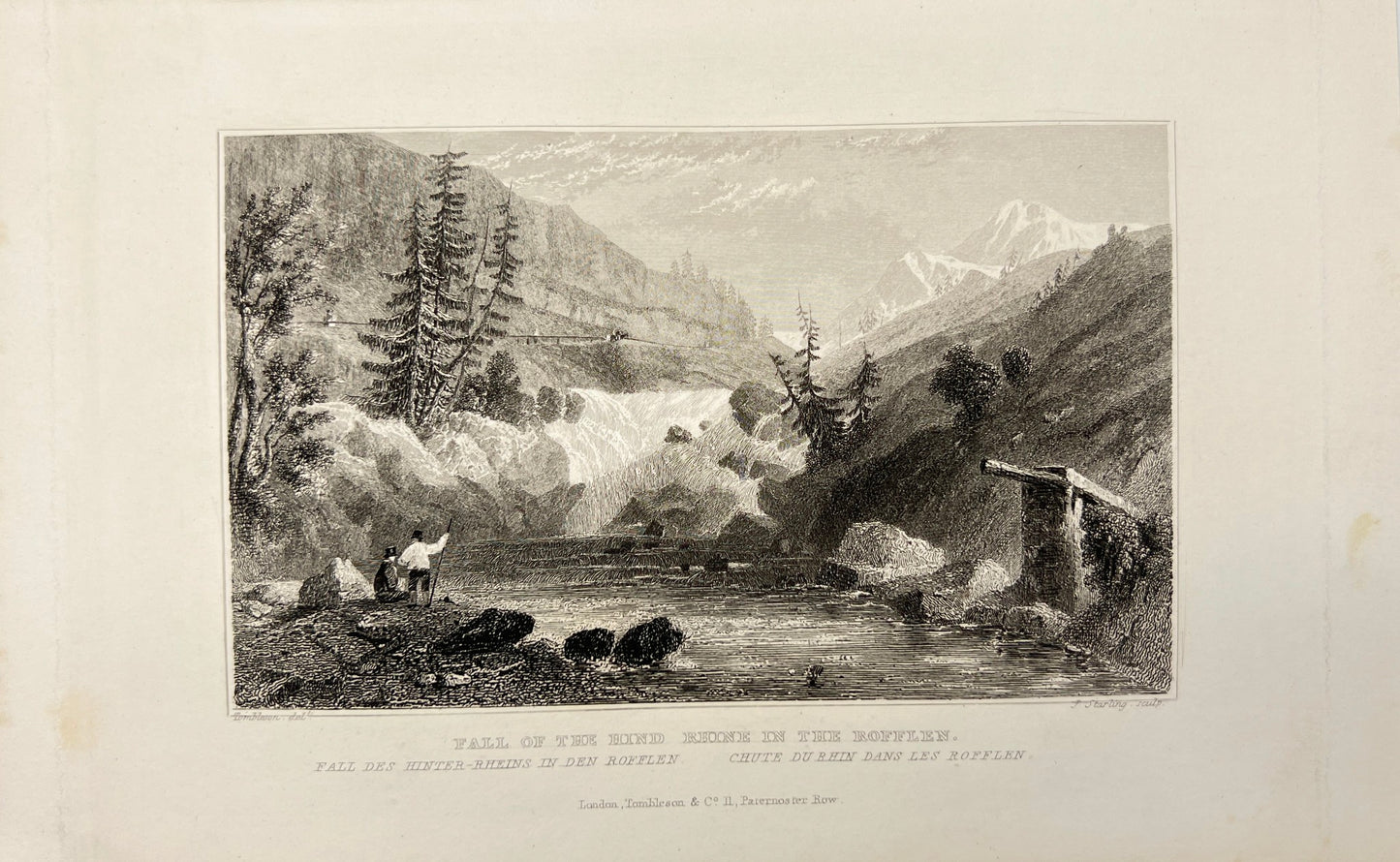 Antique Print - Carl Joseph Meyer - View of Vertex Wellhorn in Switzerland - E5