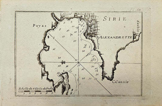Antique Map - Joseph Roux - Harbour Plan Sirie - Port of Alexandretta - F5