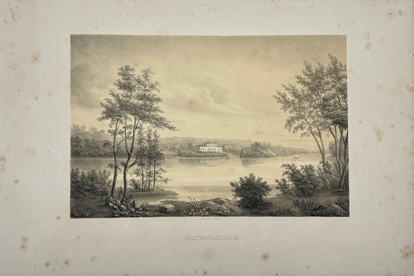 Original Antique Engraving - Ulrik Thersner - View of Soderakra in Sweden - E3