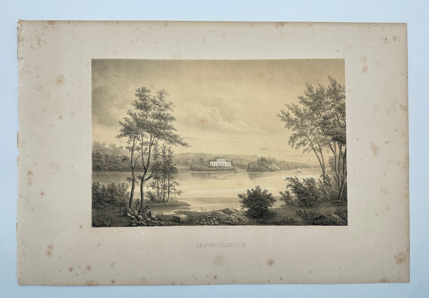 Original Antique Engraving - Ulrik Thersner - View of Soderakra in Sweden - E3