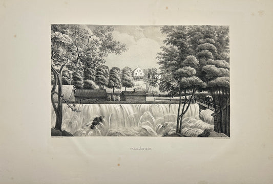 Original Antique Engraving - Ulrik Thersner - View of Walasen in Sweden - E3