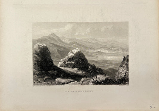 Antique Engraving - Carl Joseph Meyer - The Frisian Stones in Germany - E5