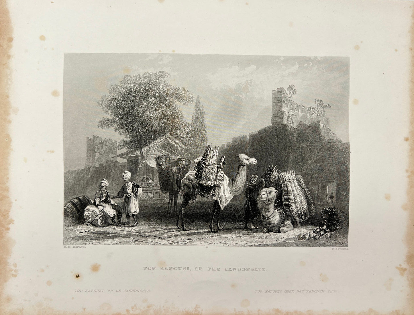 Antique Engraving - Carl Joseph Meyer - Top kapousi, or the Cannongate - E5