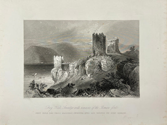 Antique Print - Meyer - Drey Kule, Swinitza with Remains of the Roman Fort - E5