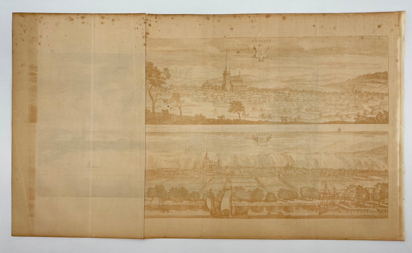 Original Antique Print - Erik Dahlberg - View of Jönköping in Sweden - E1