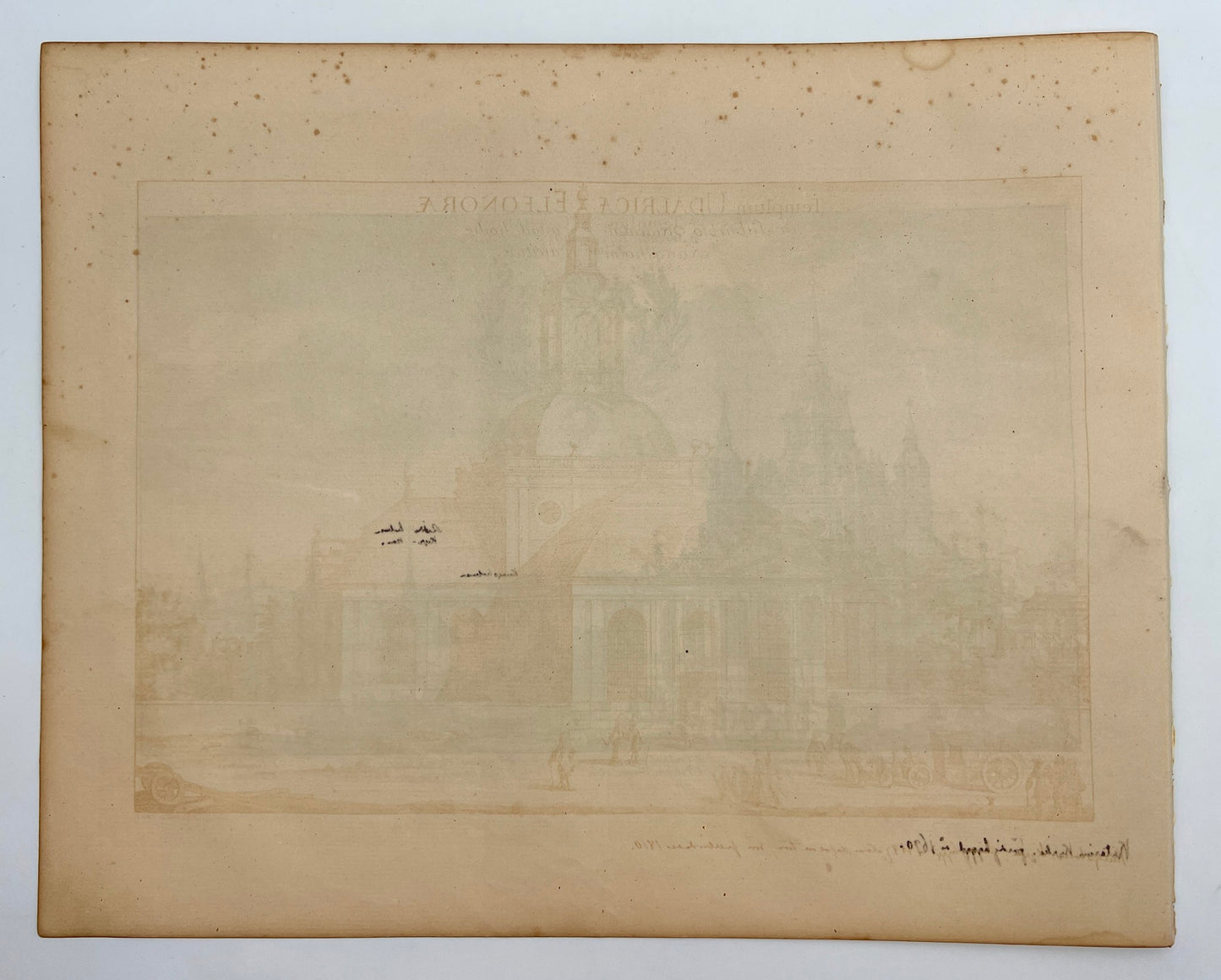 Antique Print - Erik Dahlberg - View of Catherine's Church in Sweden - E1