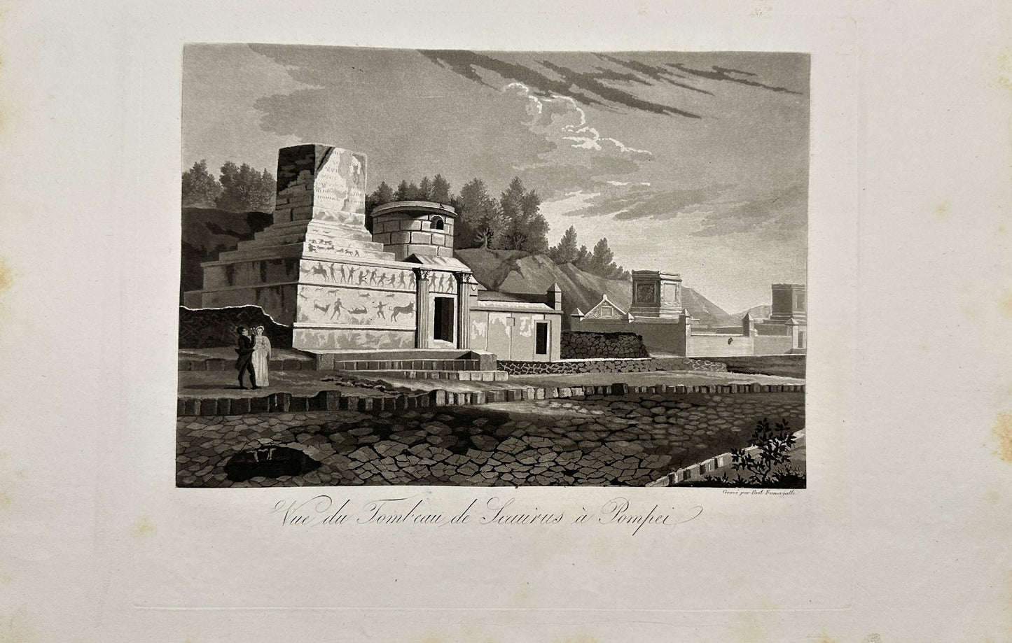 Antique Print - Only The Dreaminess Of Savirus In Pompeii - Pompeii - F3