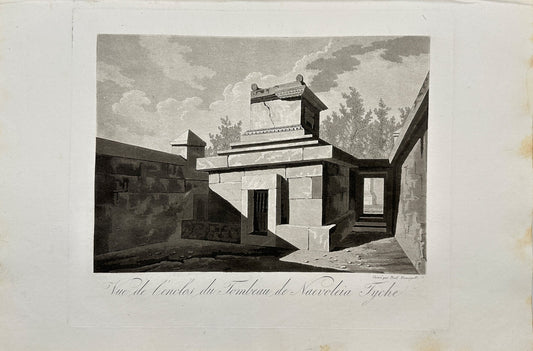 Antique Print - Paul Fumagalli - Tomb Burial Of Naevoleia Tyche - Pompeii - F3