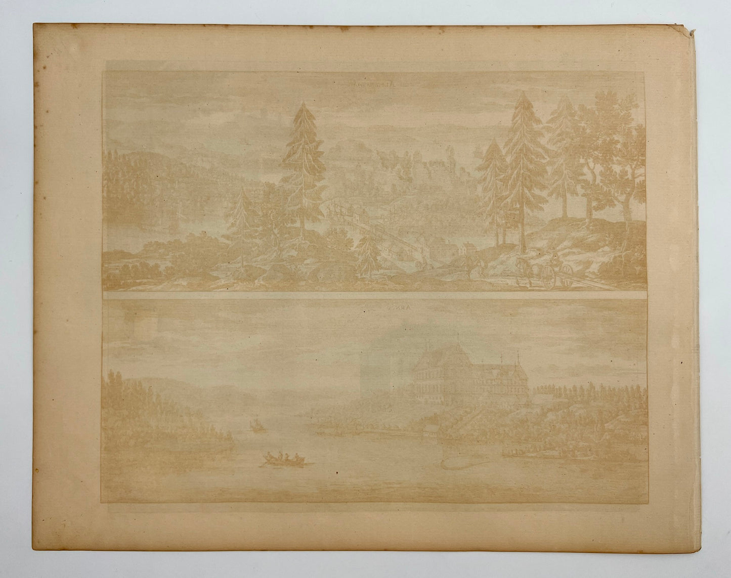 Original Antique Print - Erik Dahlberg - View of Nynäs Castle - Sweden - E1