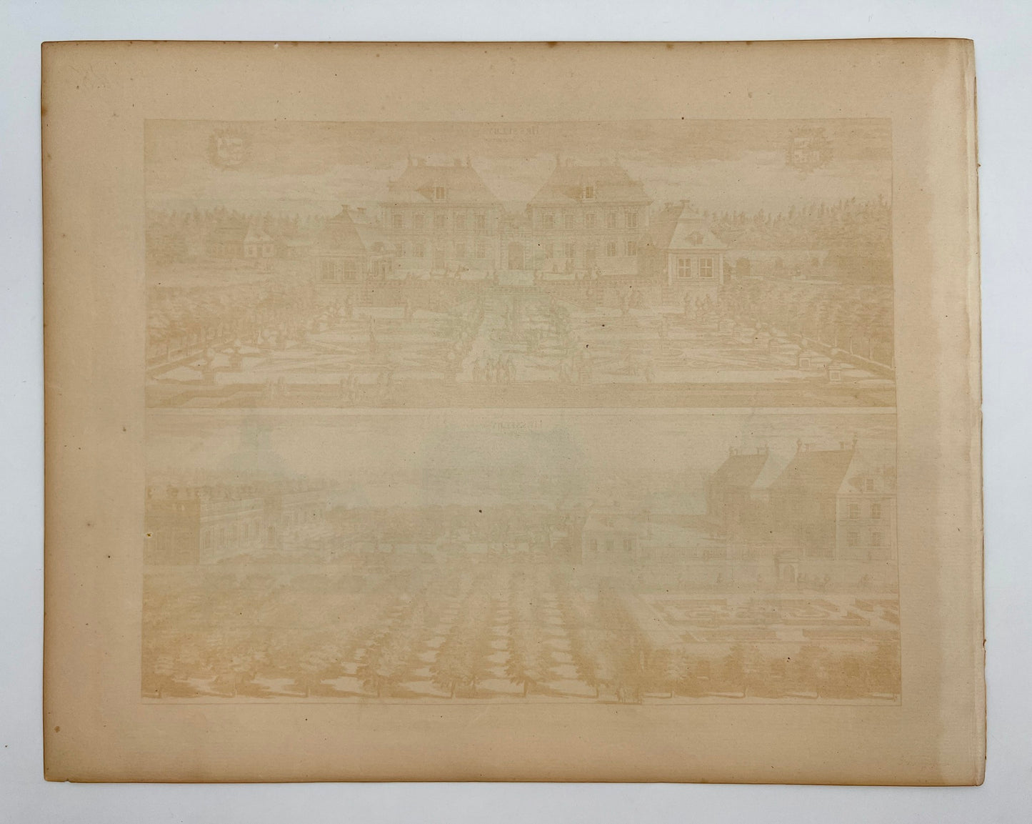 Original Antique Print - Erik Dahlberg - View of Hässelby Castle - Sweden - E1