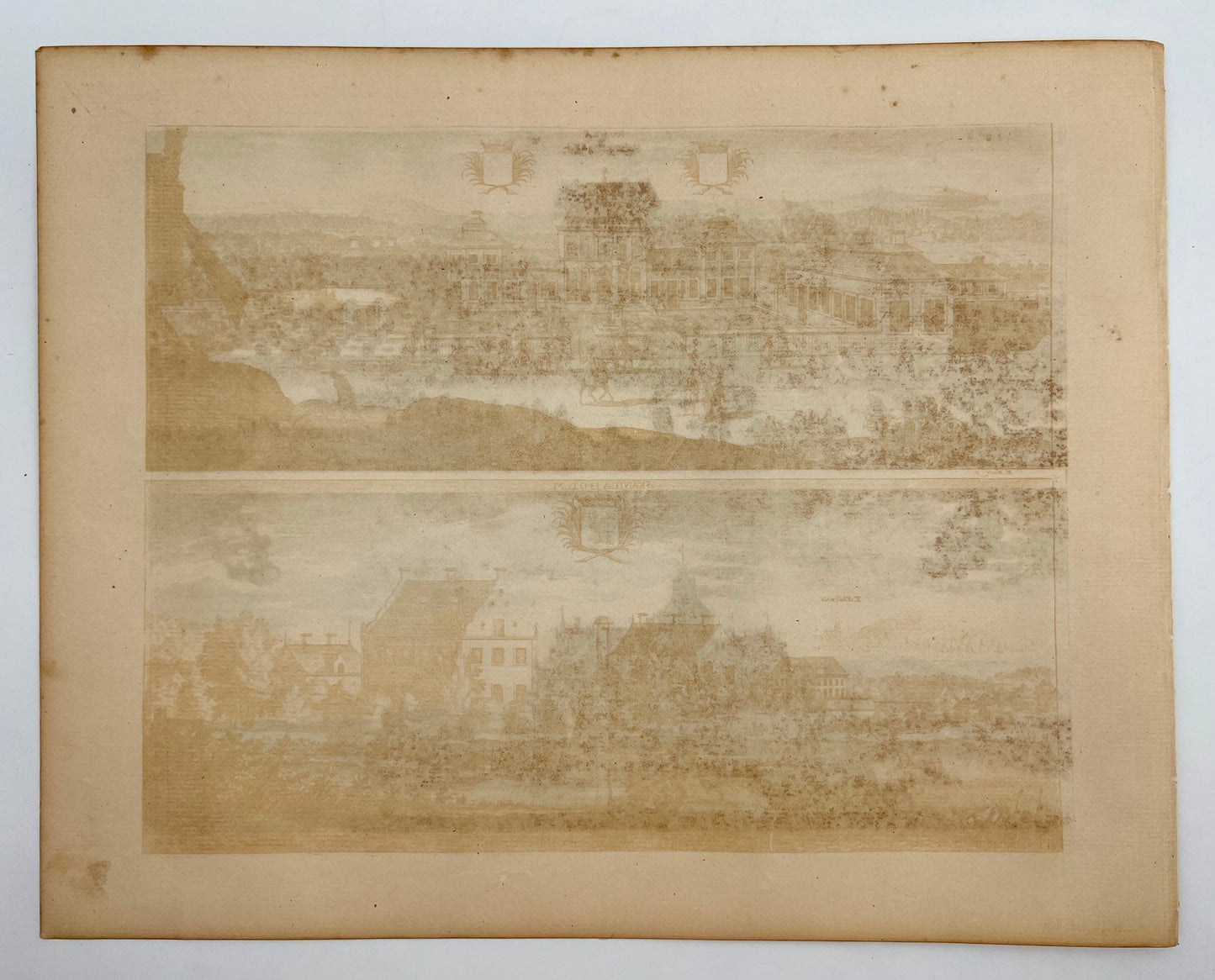 Original Antique Print - Erik Dahlberg - View of Ridboholm in Stockholm - E1