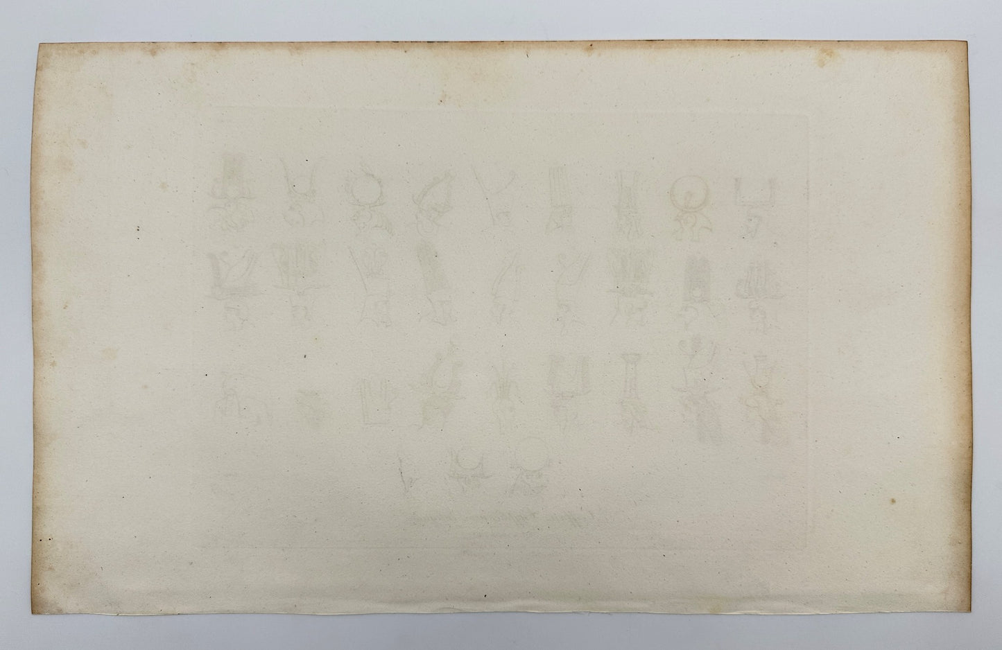 Antique Engraving - Dominique Vivant Denon - Portraits of Egyptian Pharaohs - F3