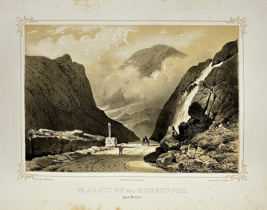 Antique Landscape Print - Adolph Tidemand - Dovrefjell Mountain Range - F4
