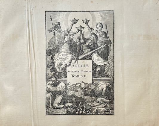 Antique Print - Erik Dahlberg - Ancient and Modern Sweden Volume II - E1