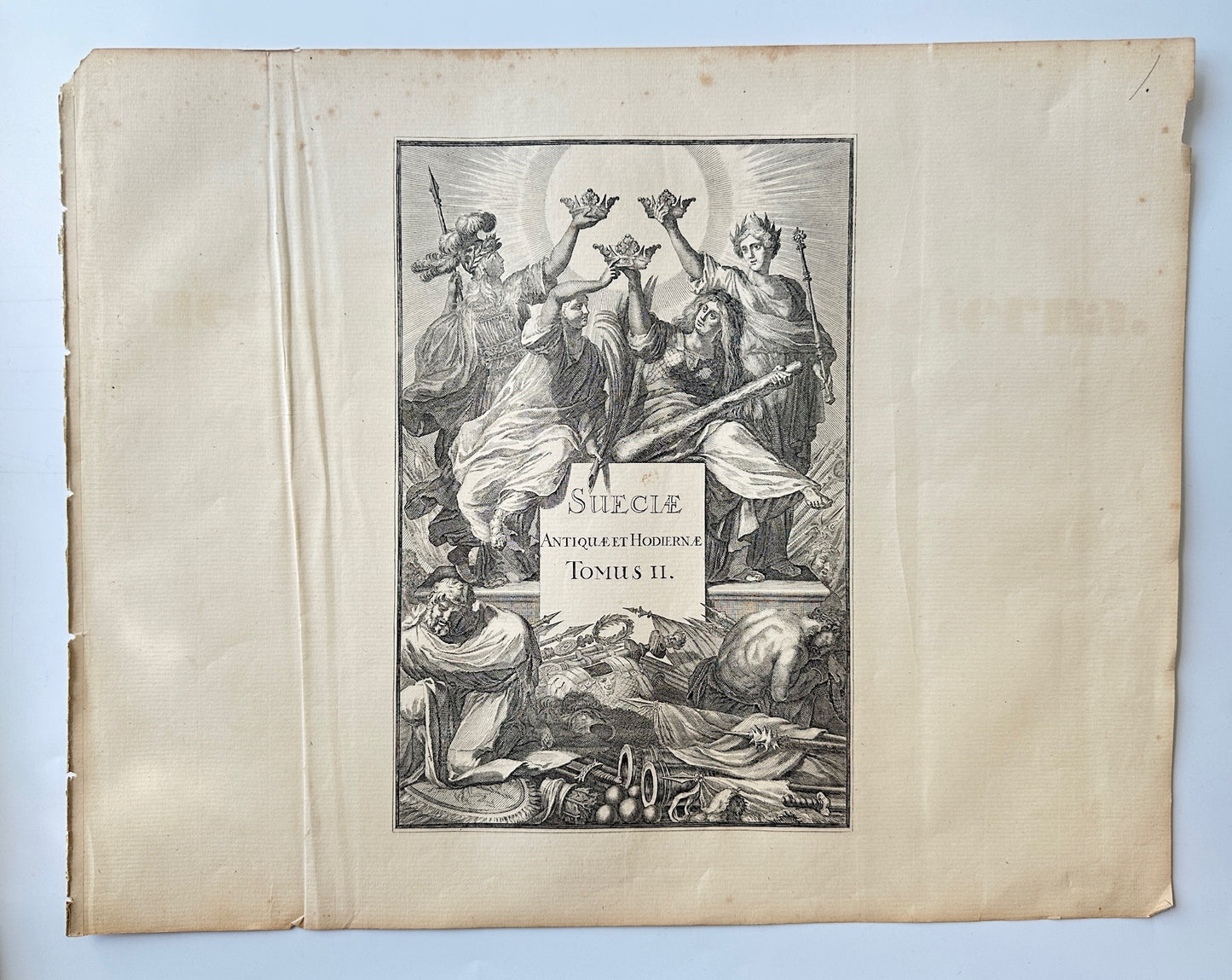 Antique Print - Erik Dahlberg - Ancient and Modern Sweden Volume II - E1