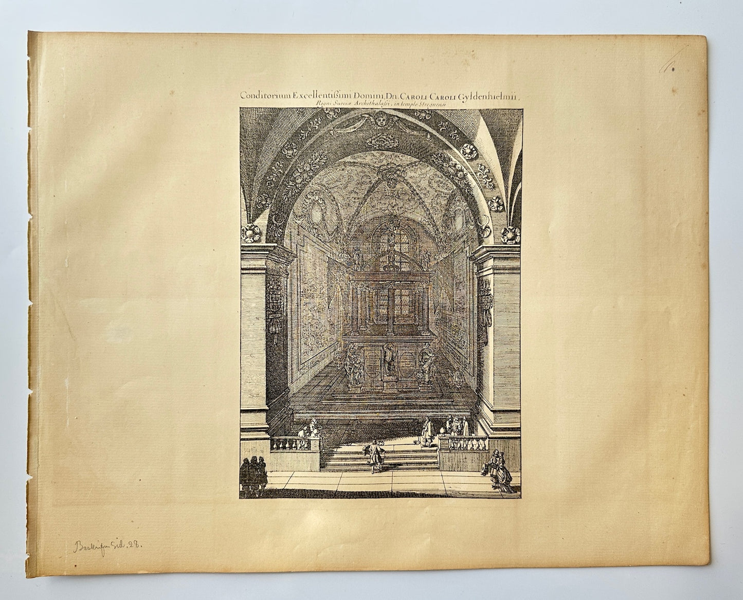 Antique Print - Dahlberg - Strangnas Cathedral - Ancient and Modern Sweden - E1