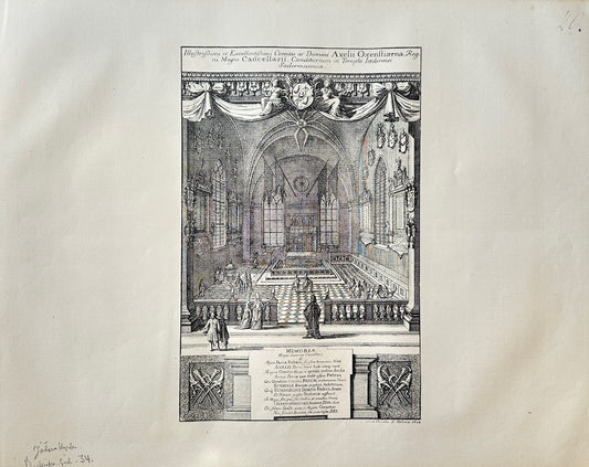 Antique Topographical - Erik Dahlberg - View of Jader's Church in Sweden - E1