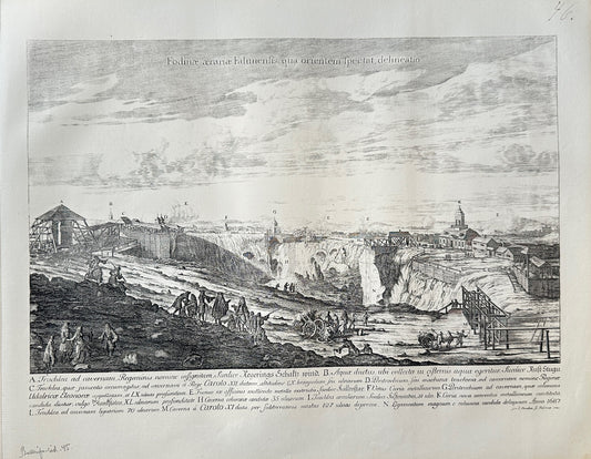 Antique Topographical - Erik Dahlberg - View of Copper Mining in Sweden - E1