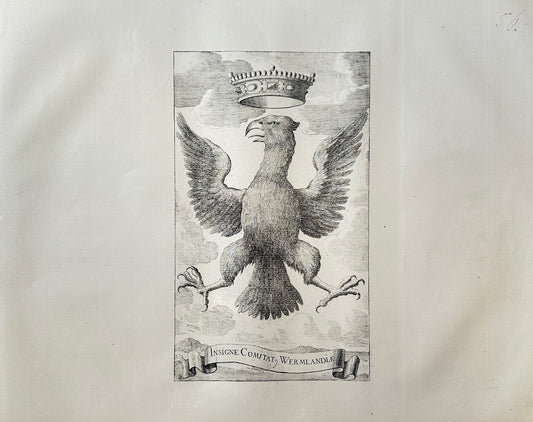 Antique Topographical - Erik Dahlberg - Insignia Comitat, of Wermland - E1