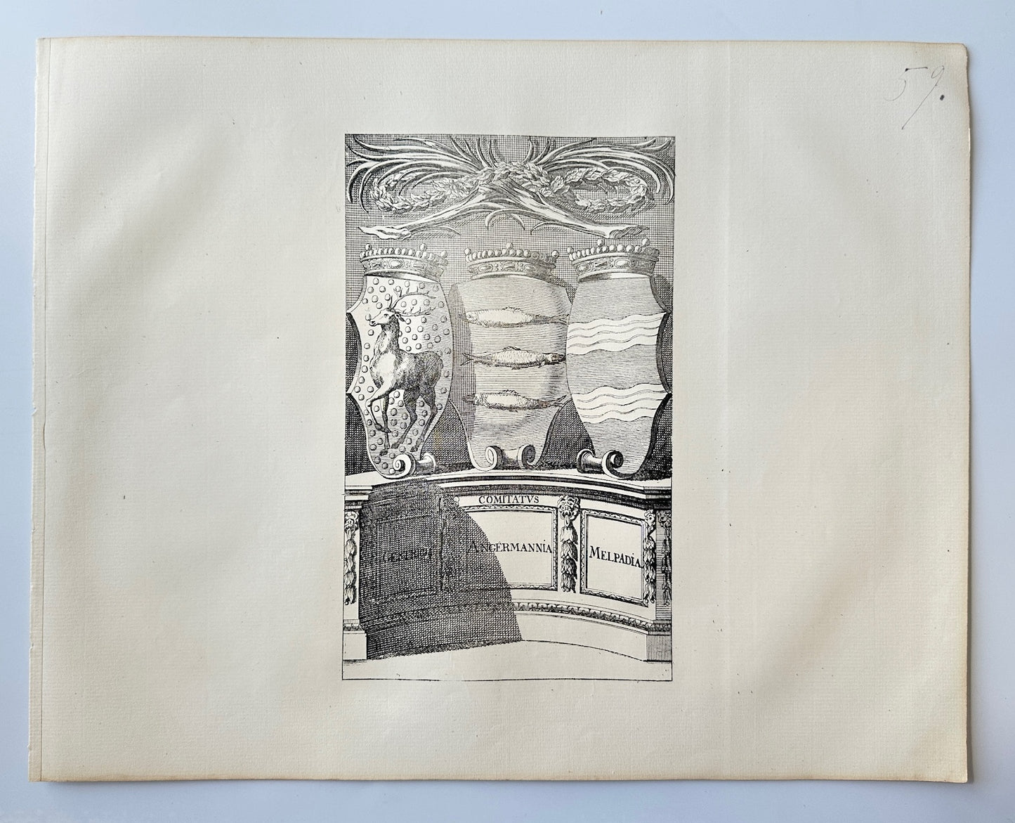 Original Antique Topographical - Erik Dahlberg - Ancient and Modern Sweden - E1