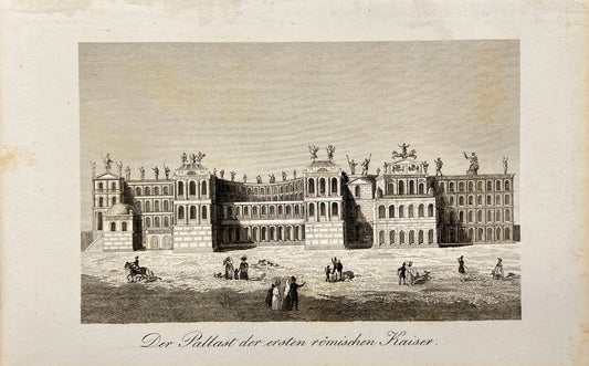 Antique Engraving - Meyer - The Palace of the First Roman Emperors - Italy - E5